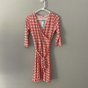 Stitch‎ Fix 41 Hawthorn Renesme Wrap Dress Coral X-Small NWT